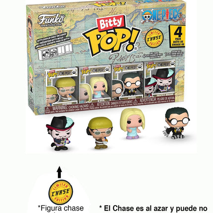 Funko Bitty Pop! One Piece 4PK - Usopp, Kaya, Kuro, and A Random Chase Figure