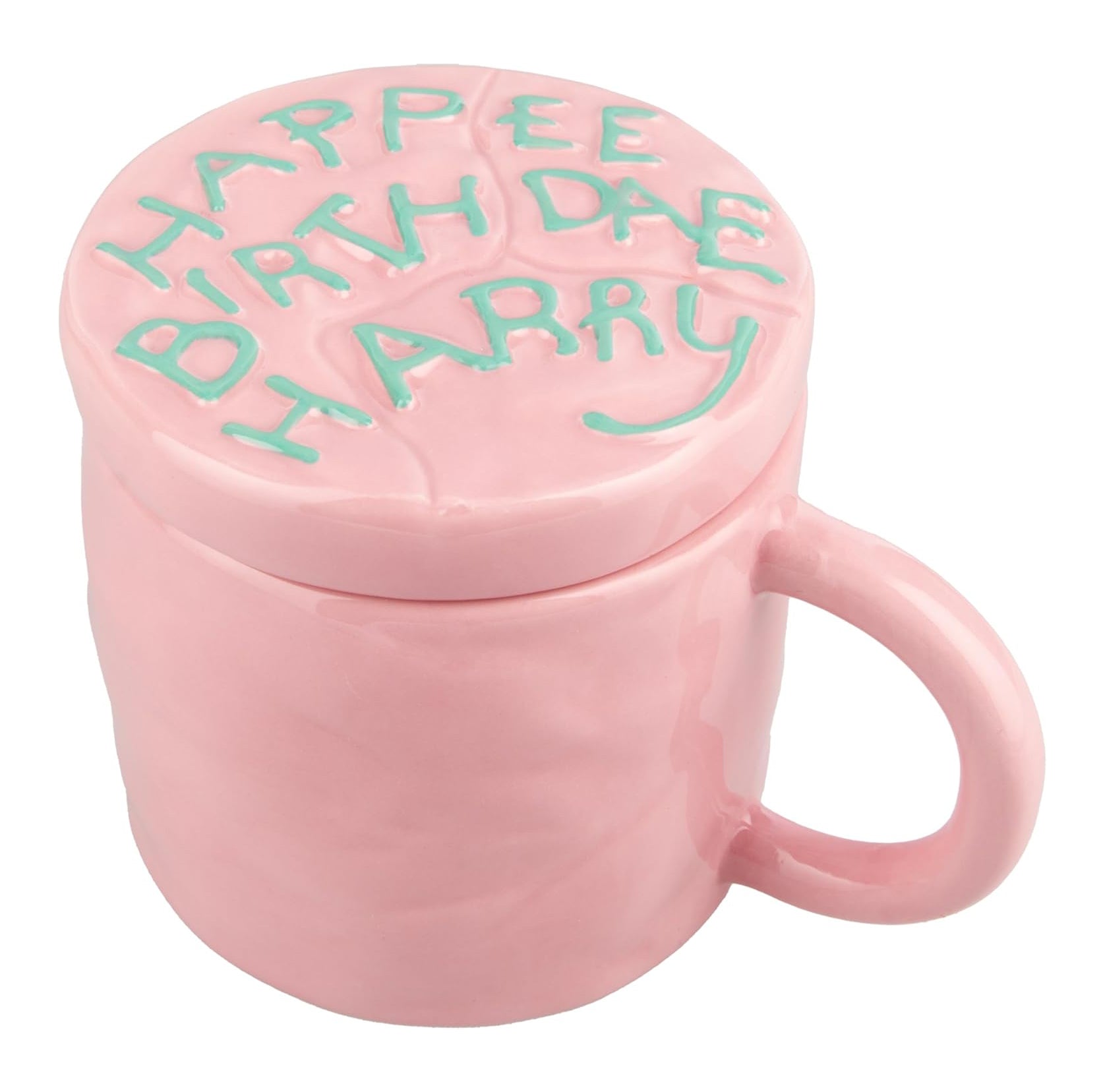 Paladone Harry Potter Happee Birthdae Cake‑Shaped Mug with Lid, 400ml Ceramic Collectible