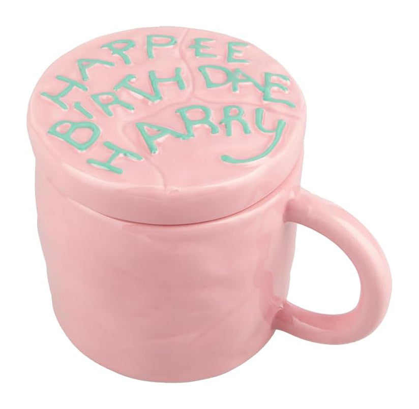Paladone Harry Potter Happee Birthdae Cake‑Shaped Mug with Lid, 400ml Ceramic Collectible