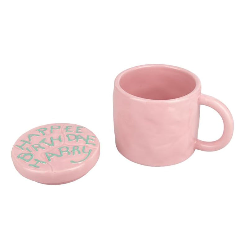 Paladone Harry Potter Happee Birthdae Cake‑Shaped Mug with Lid, 400ml Ceramic Collectible