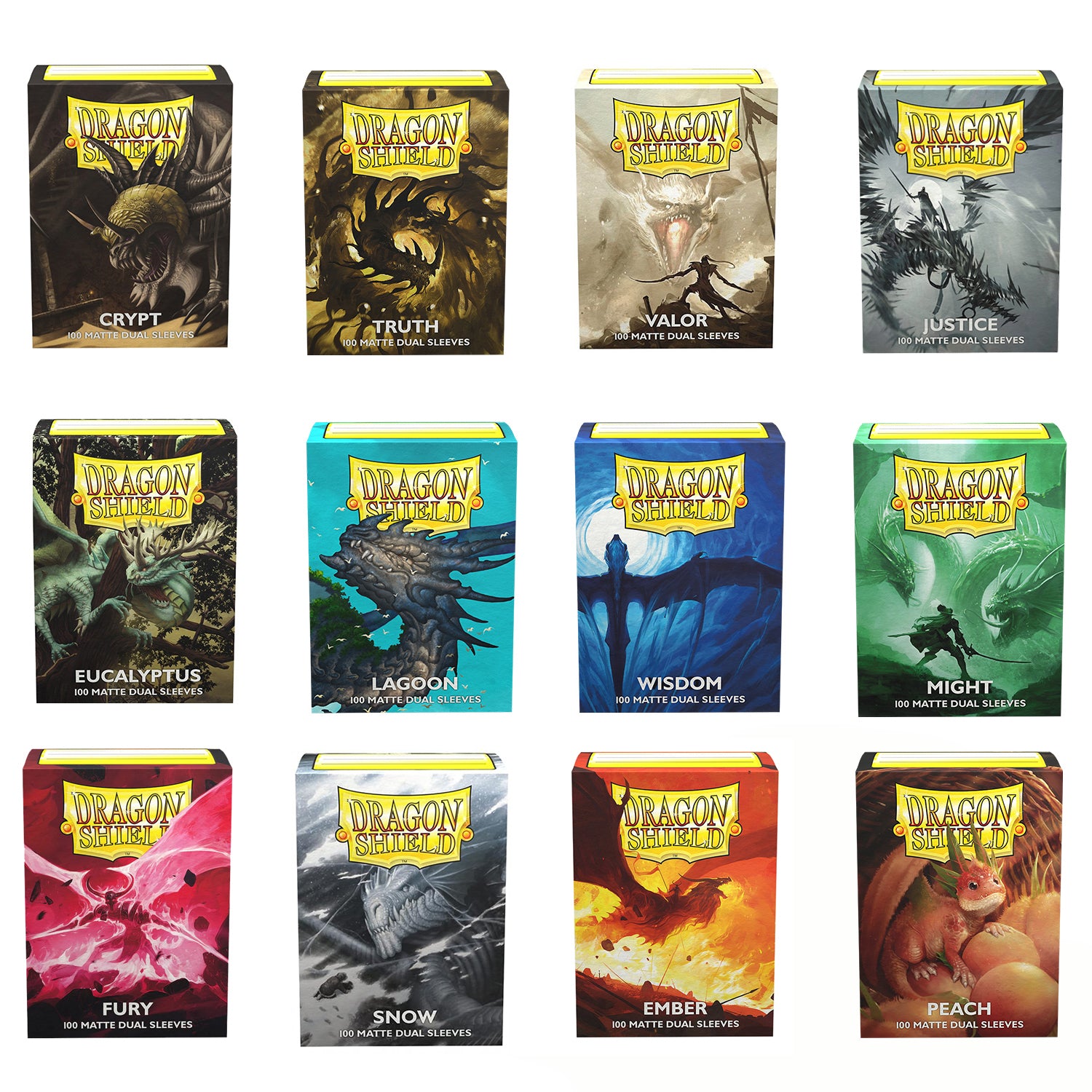 Dragon Shield - Standard Size Sleeves (100 Matte Dual Sleeves)