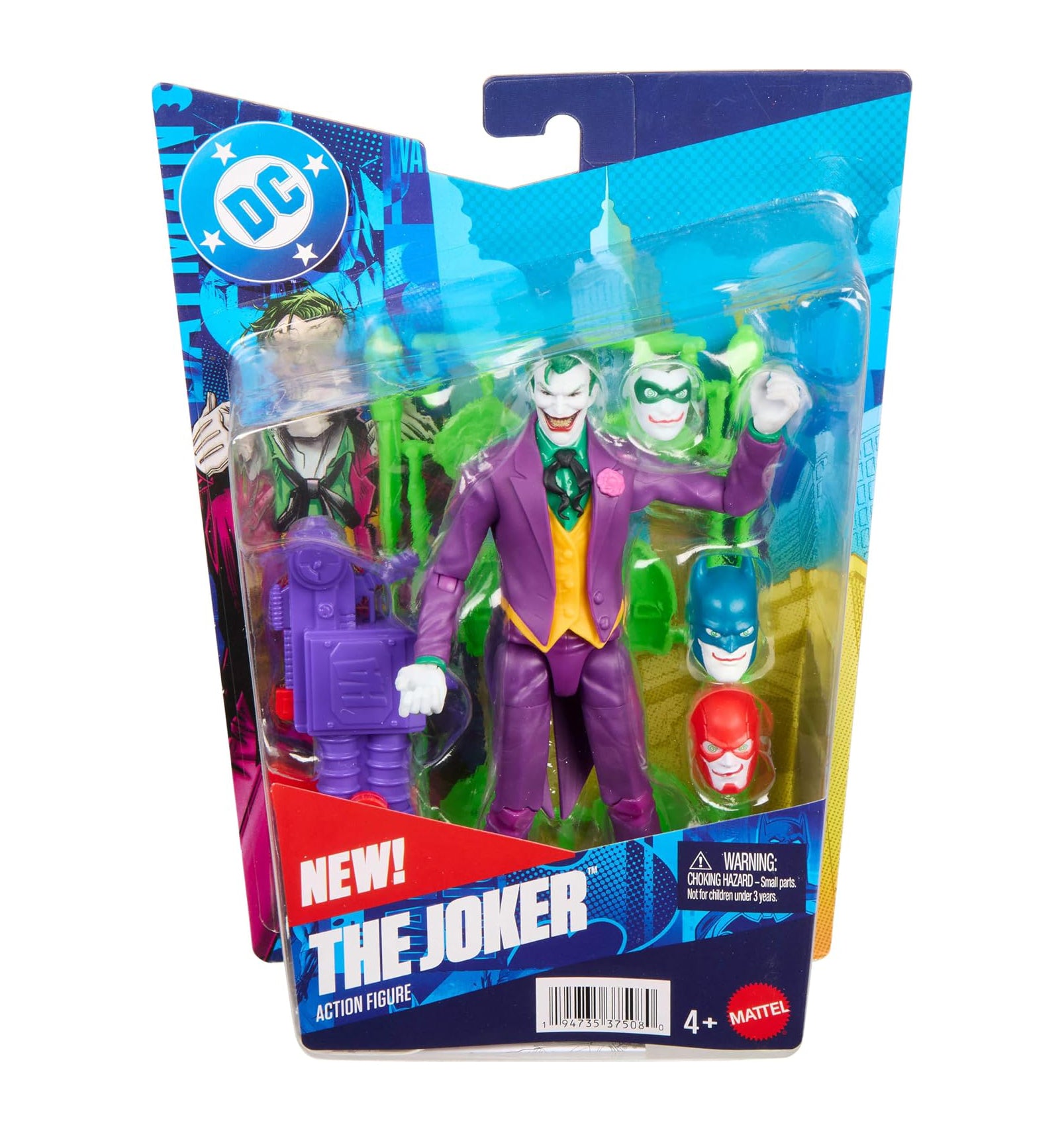 Mattel DC Premier 6.5 Inch Joker Action Figure, Series 1, Super Villain, 22 Articulations