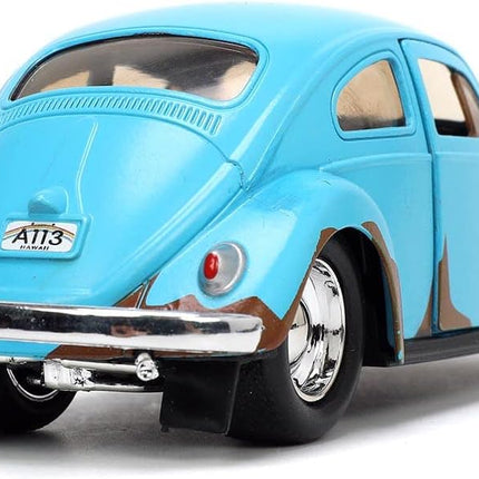 Jada Toys Disney Lilo and Stitch 1:32 Volkswagen Beetle Die-cast Car w/ 1.65" Stitch Figure