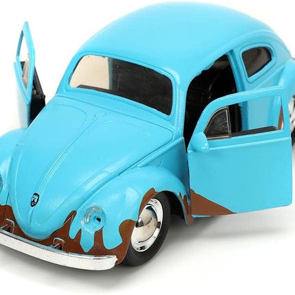 Jada Toys Disney Lilo and Stitch 1:32 Volkswagen Beetle Die-cast Car w/ 1.65" Stitch Figure