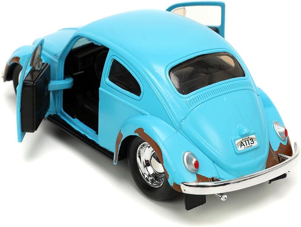 Jada Toys Disney Lilo and Stitch 1:32 Volkswagen Beetle Die-cast Car w/ 1.65" Stitch Figure