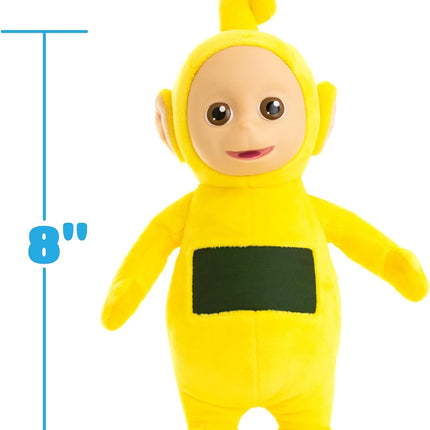 Teletubbies Laa-Laa Soft Plush 8-inch Toy with Interactive Color Changing Belly Patch