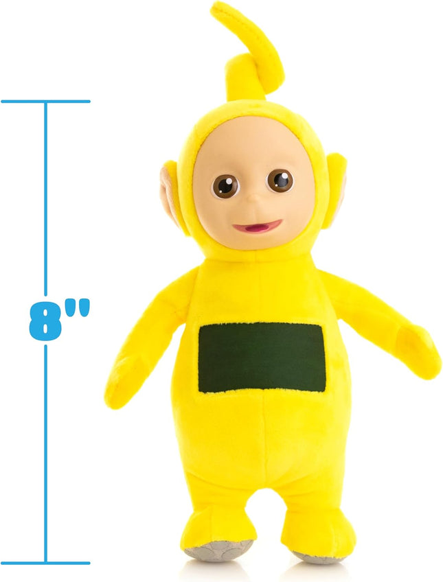 Teletubbies Laa-Laa Soft Plush 8-inch Toy with Interactive Color Changing Belly Patch