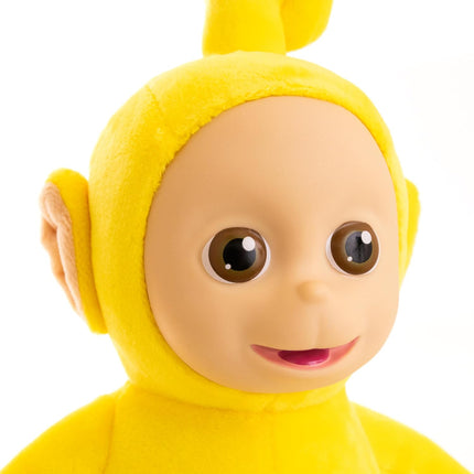 Teletubbies Laa-Laa Soft Plush 8-inch Toy with Interactive Color Changing Belly Patch