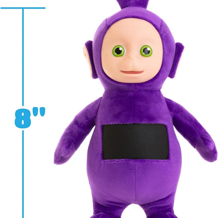 Teletubbies Tinky Winky Soft Plush 8-inch Toy with Interactive Color Changing Belly Patch