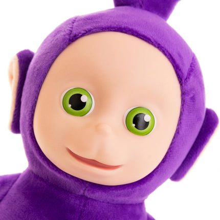 Teletubbies Tinky Winky Soft Plush 8-inch Toy with Interactive Color Changing Belly Patch