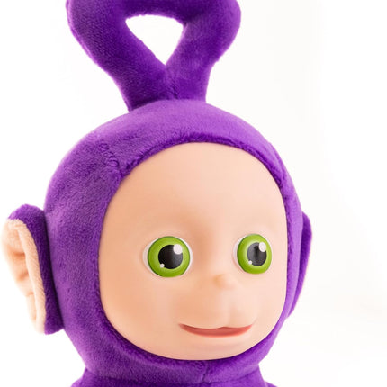 Teletubbies Tinky Winky Soft Plush 8-inch Toy with Interactive Color Changing Belly Patch