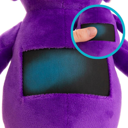 Teletubbies Tinky Winky Soft Plush 8-inch Toy with Interactive Color Changing Belly Patch