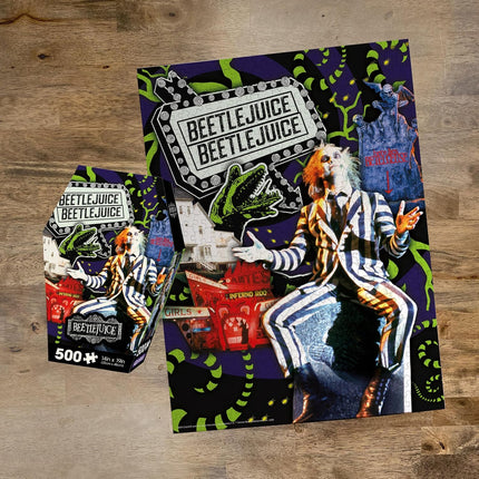 Beetlejuice Puzzle Coffin Box (500 Pieces Jigsaw Puzzle) - 14x19 Inches