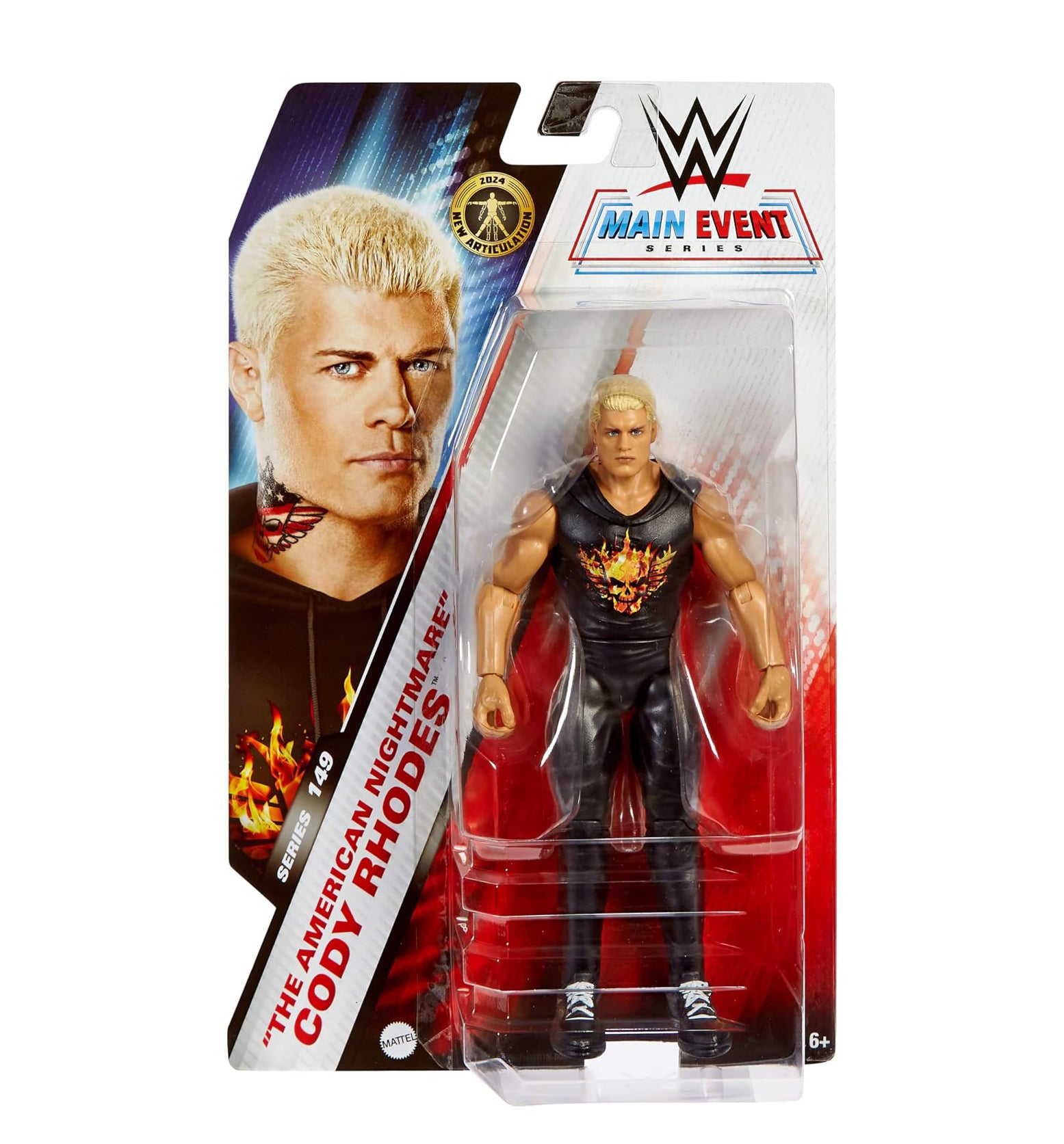 Mattel WWE Action Figure, 6-inch Collectible Cody Rhodes with 10 Articulation Points
