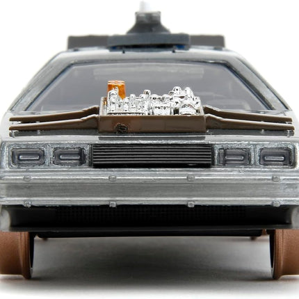 Back to The Future Part III 1:32 Time Machine Rail Wheels Die-Cast Car