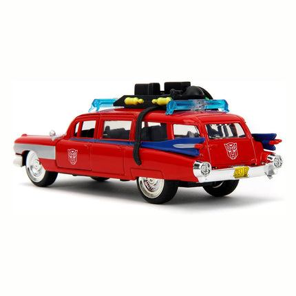 Jada Toys Hollywood Rides Transformers x Ghostbusters Ecto-1 G1 Mashup, 1:32 Scale Die-Cast Car