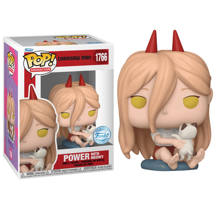 Funko Pop! Animation #1766: Chainsaw Man - Power with Meowy (Funko Special Edition)