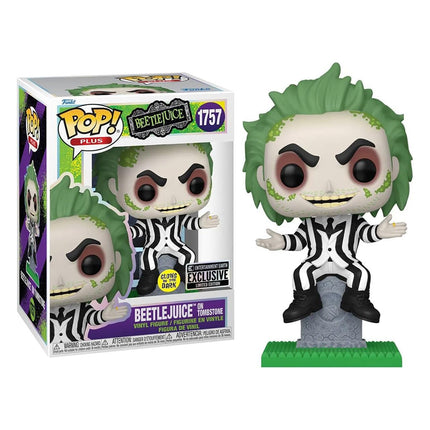 Funko POP! Plus #1757: BeetleJuice - Beetlejuice (Entertainment Earth Exclusive, Glow in The Dark ver.)
