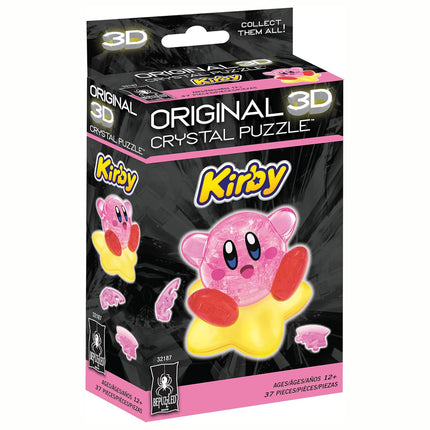 Kirby Original 3D Crystal Puzzle, 37 Piece Brain Teaser, Collectible Display Puzzle