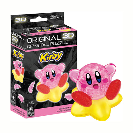 Kirby Original 3D Crystal Puzzle, 37 Piece Brain Teaser, Collectible Display Puzzle