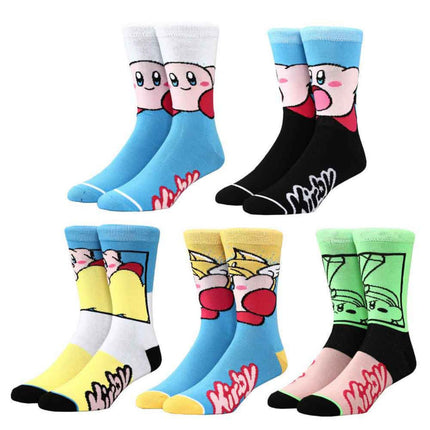 Kirby Characters 5 Pair Crew Socks (size 10-13)