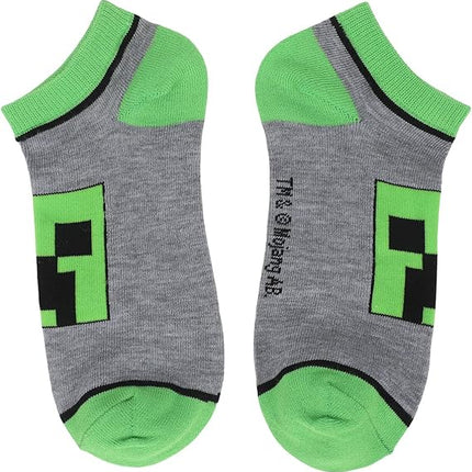Bioworld Minecraft Character Heads 5-Pair Ankle Socks
