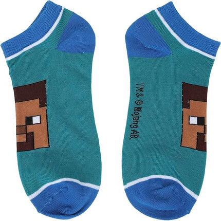 Bioworld Minecraft Character Heads 5-Pair Ankle Socks