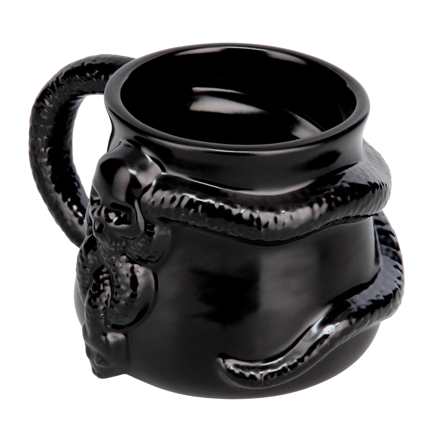 Paladone Harry Potter Dark Mark Nagini Snake Mug, Officially Licensed 400ml Black Ceramic Coffee Cup