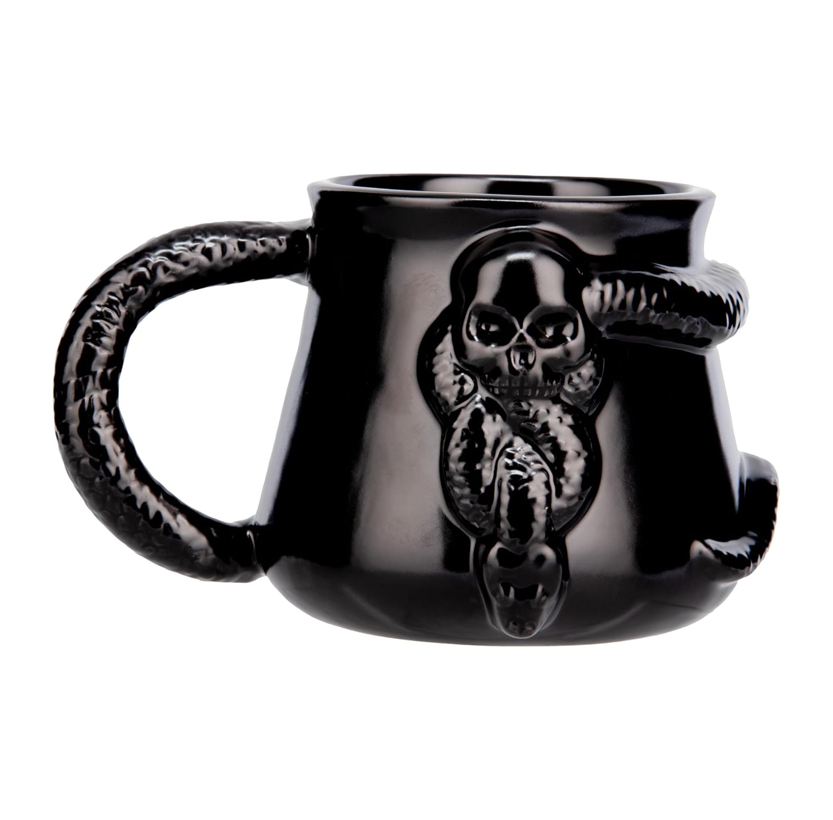 Paladone Harry Potter Dark Mark Nagini Snake Mug, Officially Licensed 400ml Black Ceramic Coffee Cup