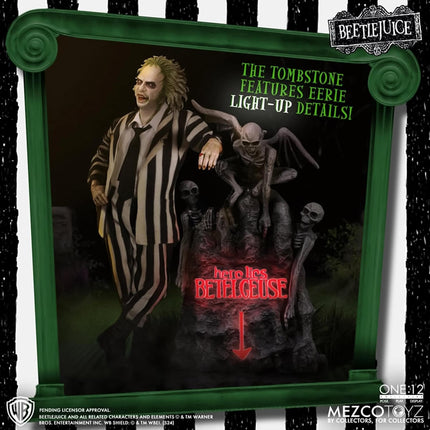 Mezco Toyz One:12 Collective Beetle Juice (1988) Beetle Juice Deluxe Edition 1/12 Scale Collectible Figure
