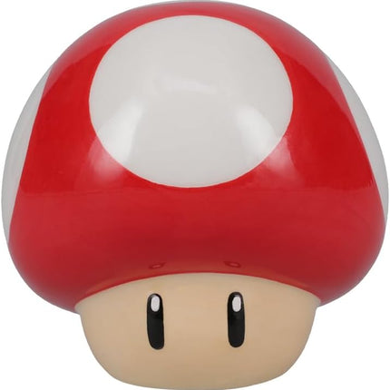 Super Mario Brothers Mushroom Salt and Pepper Shakers Officially Licensed Nintendo Red & Green 1-Up Ceramic Set