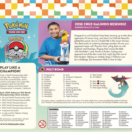 Pokemon TCG: 2025 Pokémon TCG World Championships Decks (ENGLISH EDITION)
