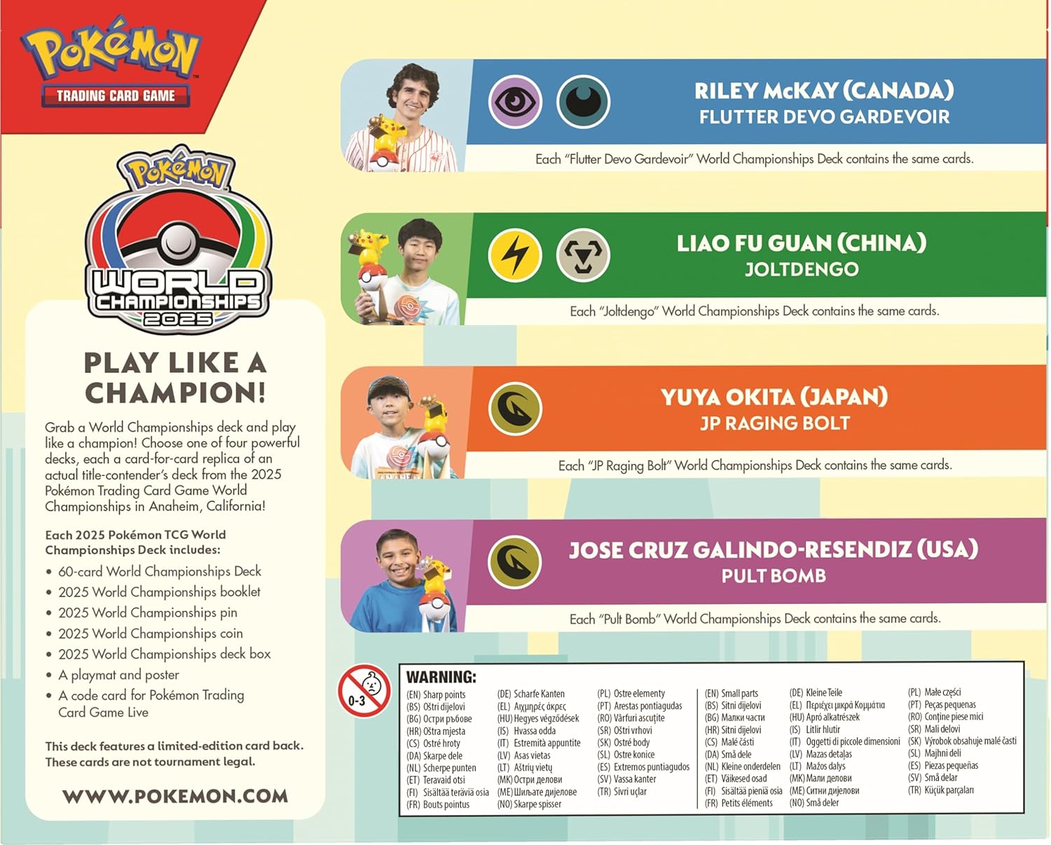 Pokemon TCG: 2025 Pokémon TCG World Championships Decks (ENGLISH EDITION)
