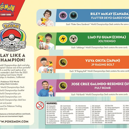 Pokemon TCG: 2025 Pokémon TCG World Championships Decks (ENGLISH EDITION)