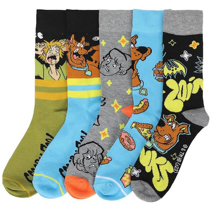 Scooby Doo Zoinks Men's 5-Pair Casual Crew Socks