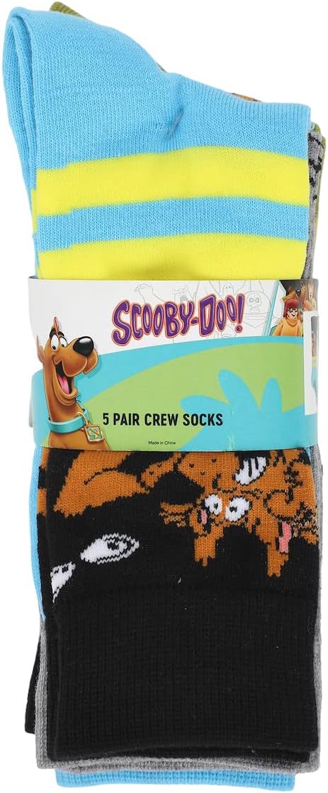 Scooby Doo Zoinks Men's 5-Pair Casual Crew Socks