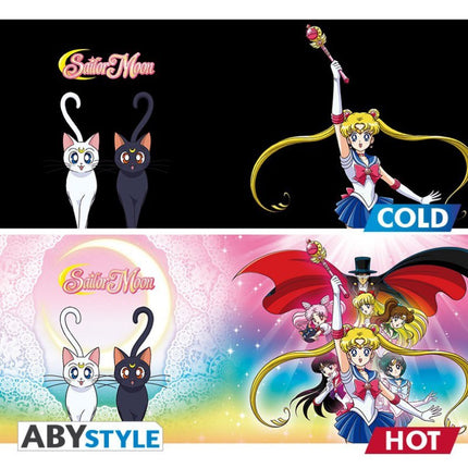 Sailor Moon - Sailor Moon with Artemis & Luna Heat Chainging Mug 460ml