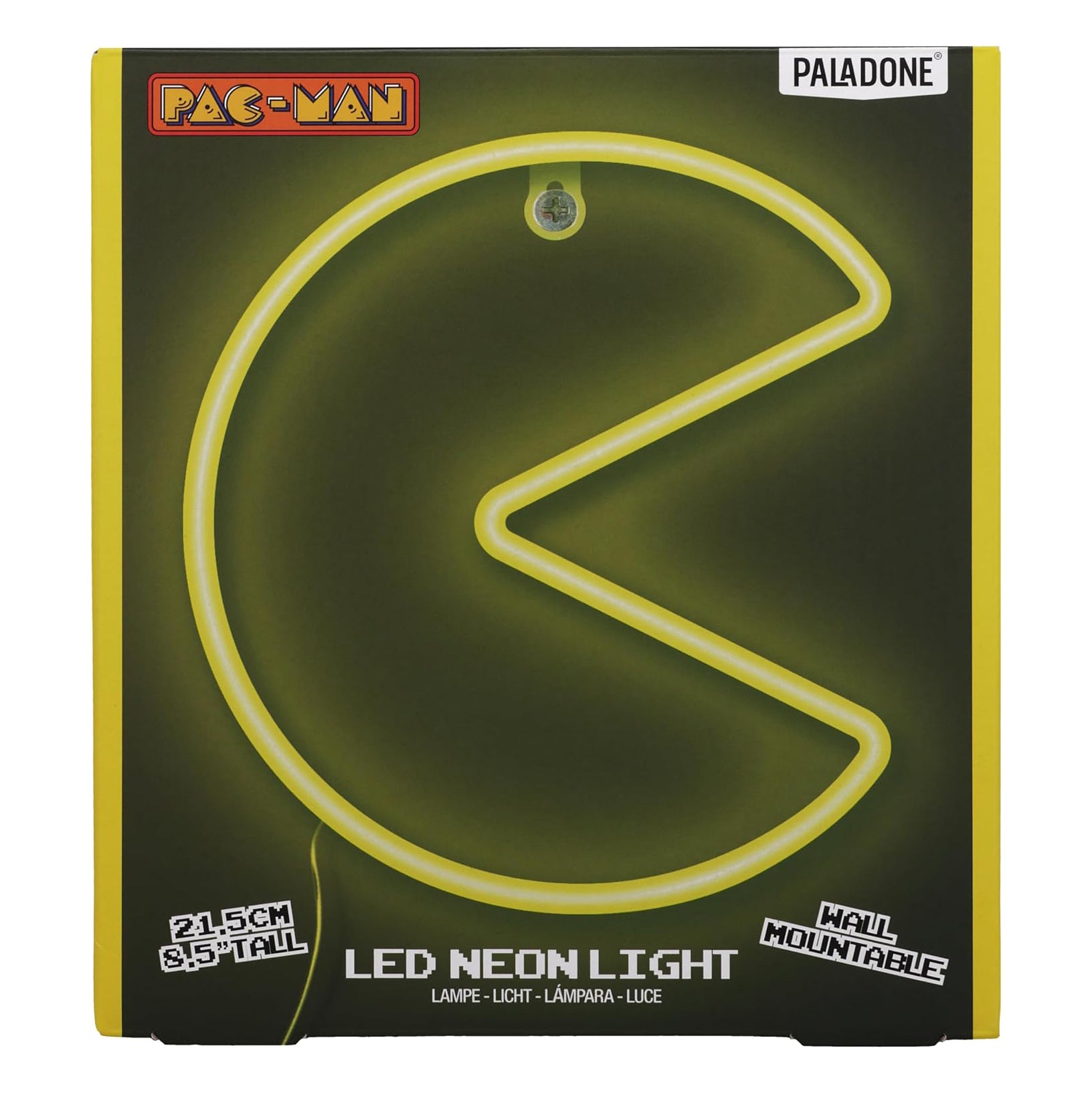Paladone Pac-Man Neon Wall Light - Retro Arcade LED Wall Decor for Bedroom, Bar & Game Room