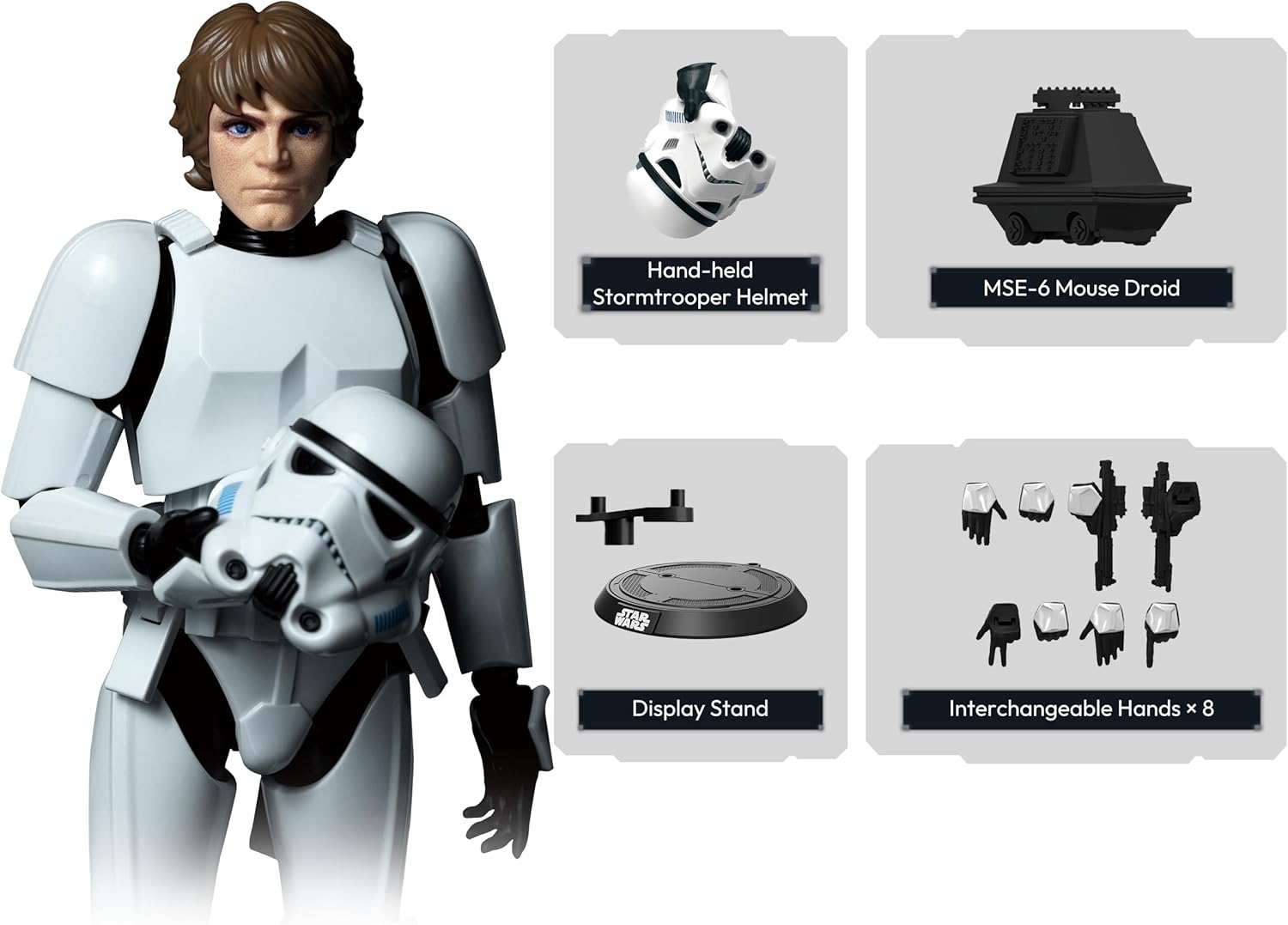 BLOKEES Figures - Star Wars A New Hope Champion Class - Luke Skywalker Stormtrooper Disguise Version Model Kit