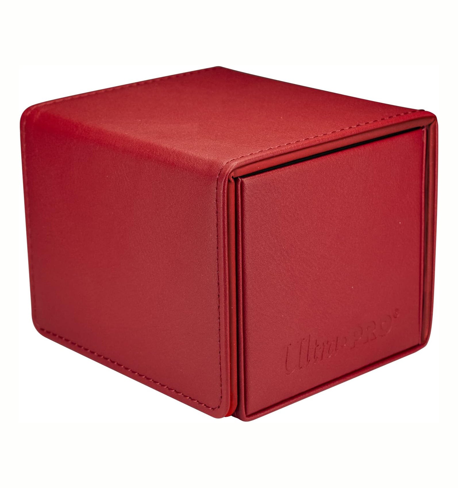 Ultra PRO Alcove Edge Deck Box (Red), Stores & Protects Up To 100 Standard Size Cards