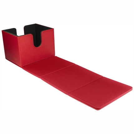 Ultra PRO Alcove Edge Deck Box (Red), Stores & Protects Up To 100 Standard Size Cards