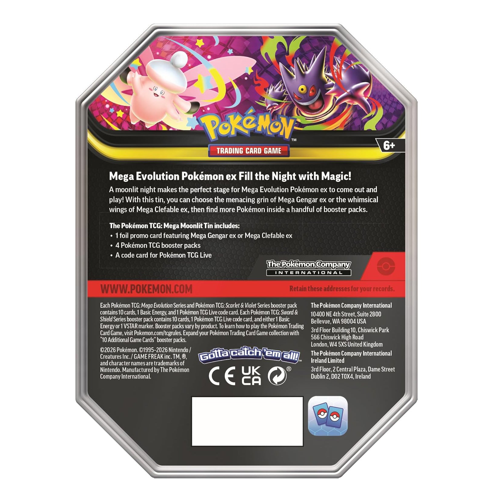 Pokemon TCG: Mega Moonlit Tins (ENGLISH EDITION)