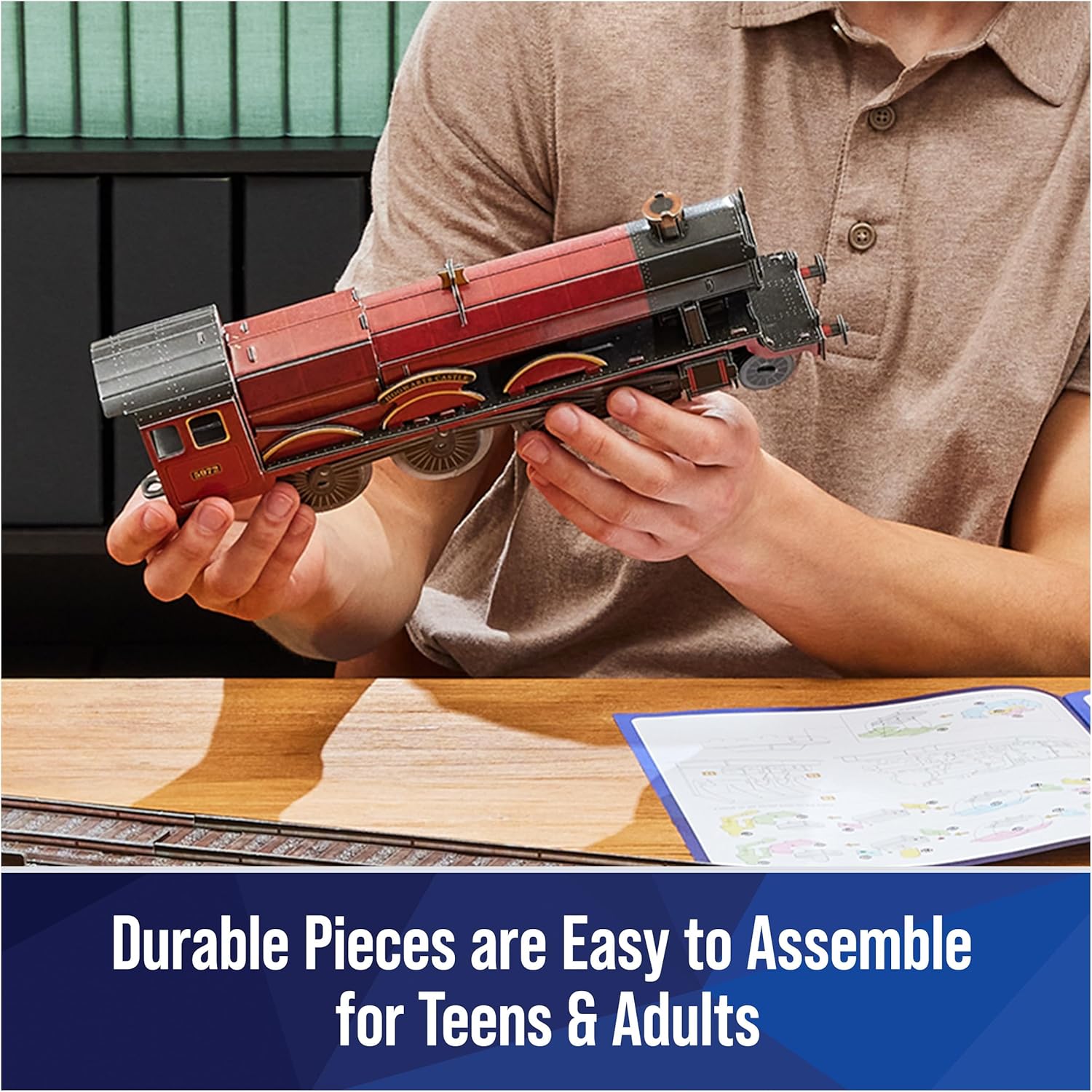 4D Build, Harry Potter Hogwarts Express 3D Puzzle Model Kit 181 Pcs 2.5 Ft Wide