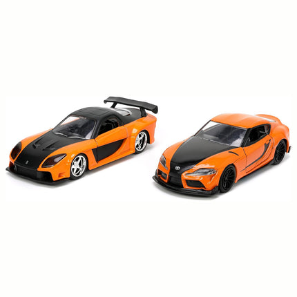 Jada Fast & Furious 1:32 Han's Mazda RX-7 & Toyota GR Supra Die-cast Car Twin Pack