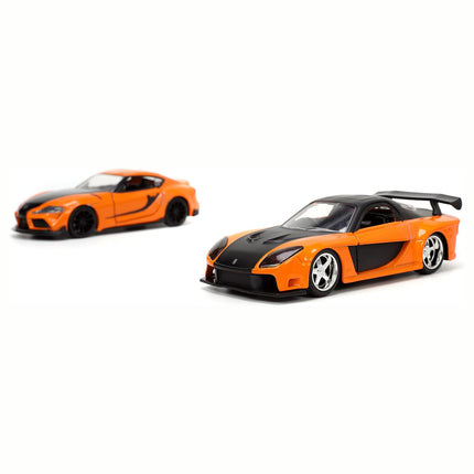 Jada Fast & Furious 1:32 Han's Mazda RX-7 & Toyota GR Supra Die-cast Car Twin Pack