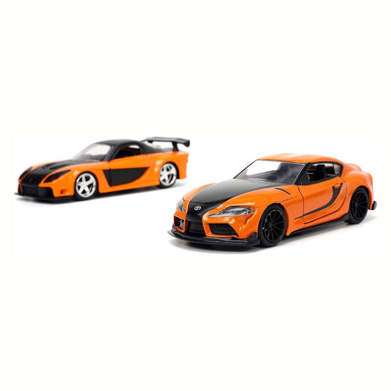 Jada Fast & Furious 1:32 Han's Mazda RX-7 & Toyota GR Supra Die-cast Car Twin Pack