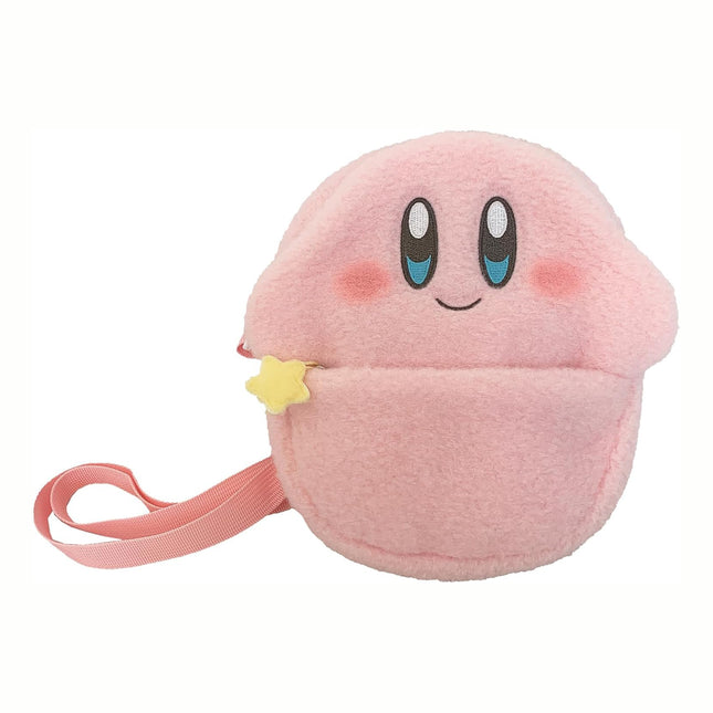 Kirby Fluffy Sling Bag (Smile) – 8.7-Inch Plush Crossbody Bag with Adjustable Strap