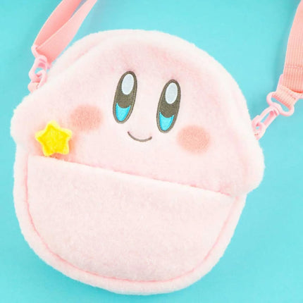 Kirby Fluffy Sling Bag (Smile) – 8.7-Inch Plush Crossbody Bag with Adjustable Strap