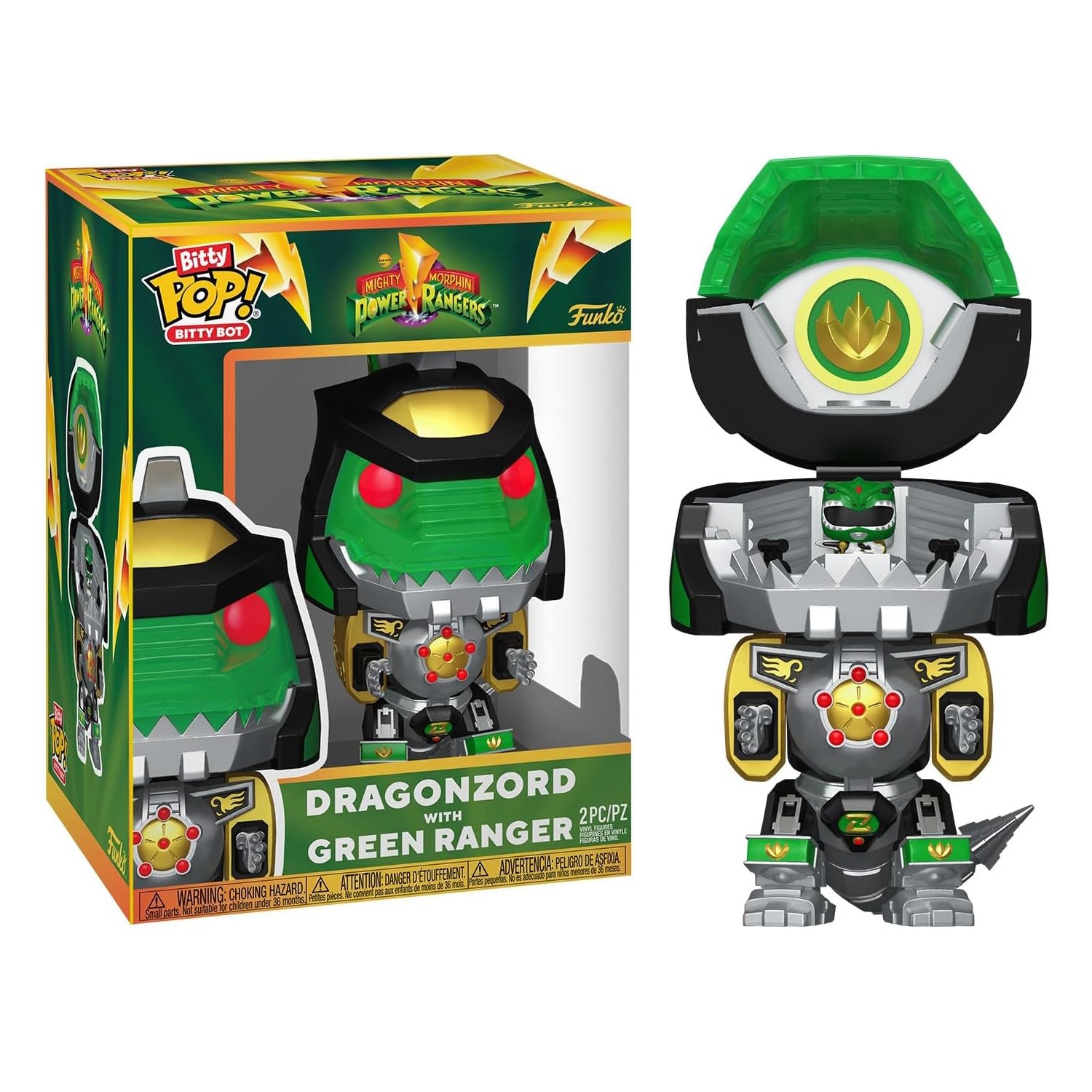 Funko Pop! Bitty Bots: Power Rangers - Dragon Zord with Green Ranger