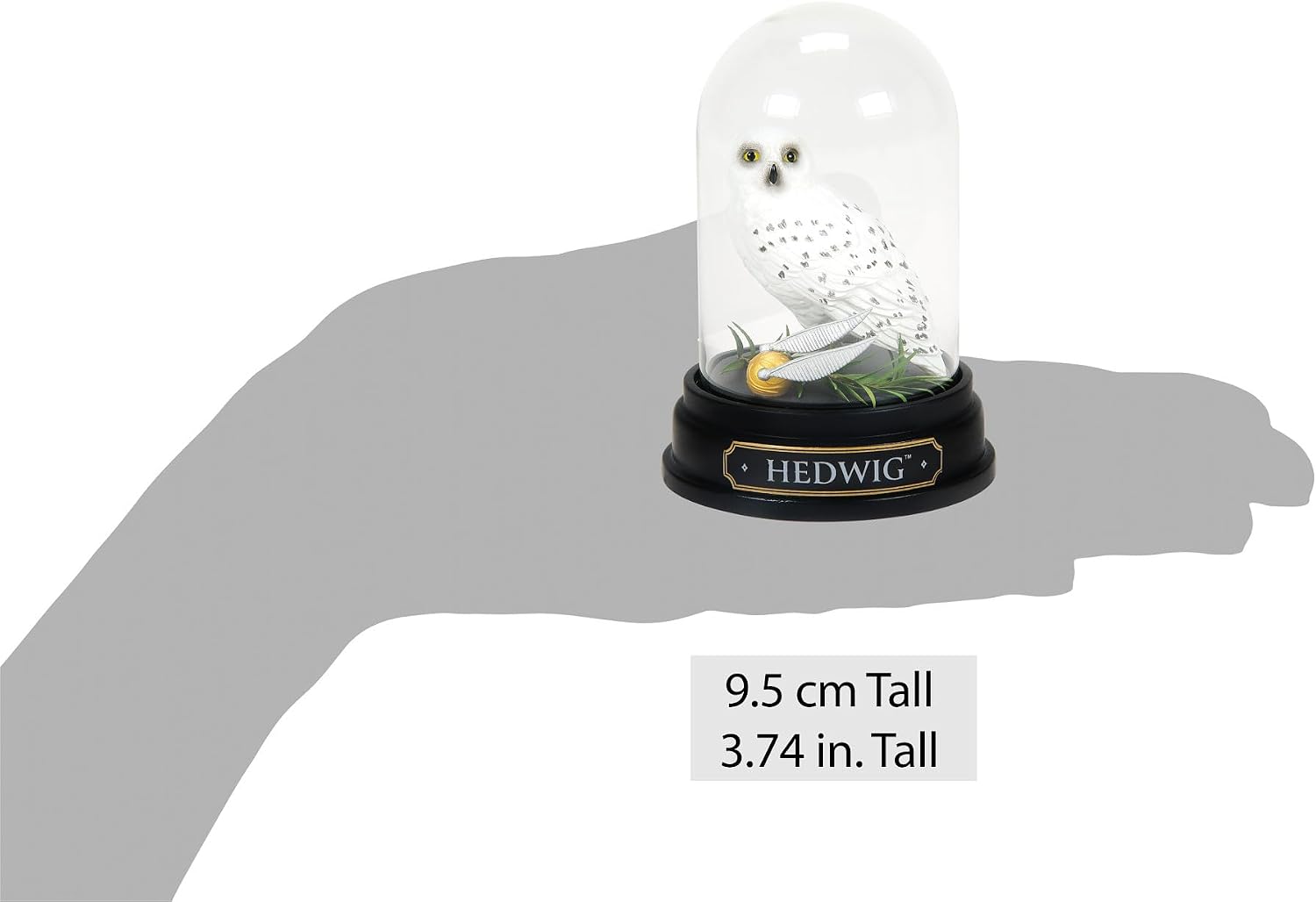 Enesco The Wizarding World of Harry Potter Hedwig The Owl Curiosity Cloche Miniature Figurine, 3.75 Inch